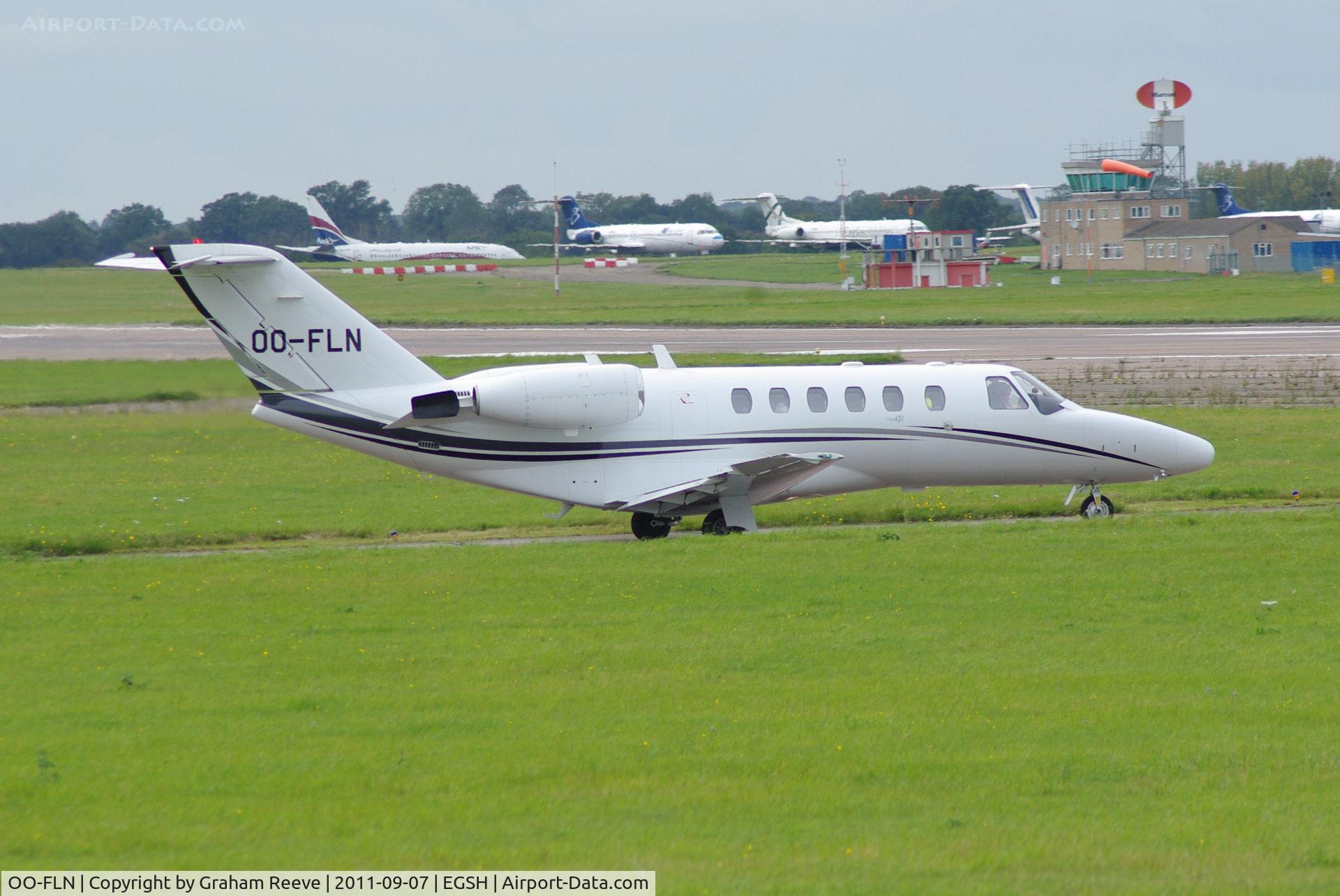 OO-FLN, 2003 Cessna 525A CitationJet CJ2 C/N 525A-0179, About to depart.