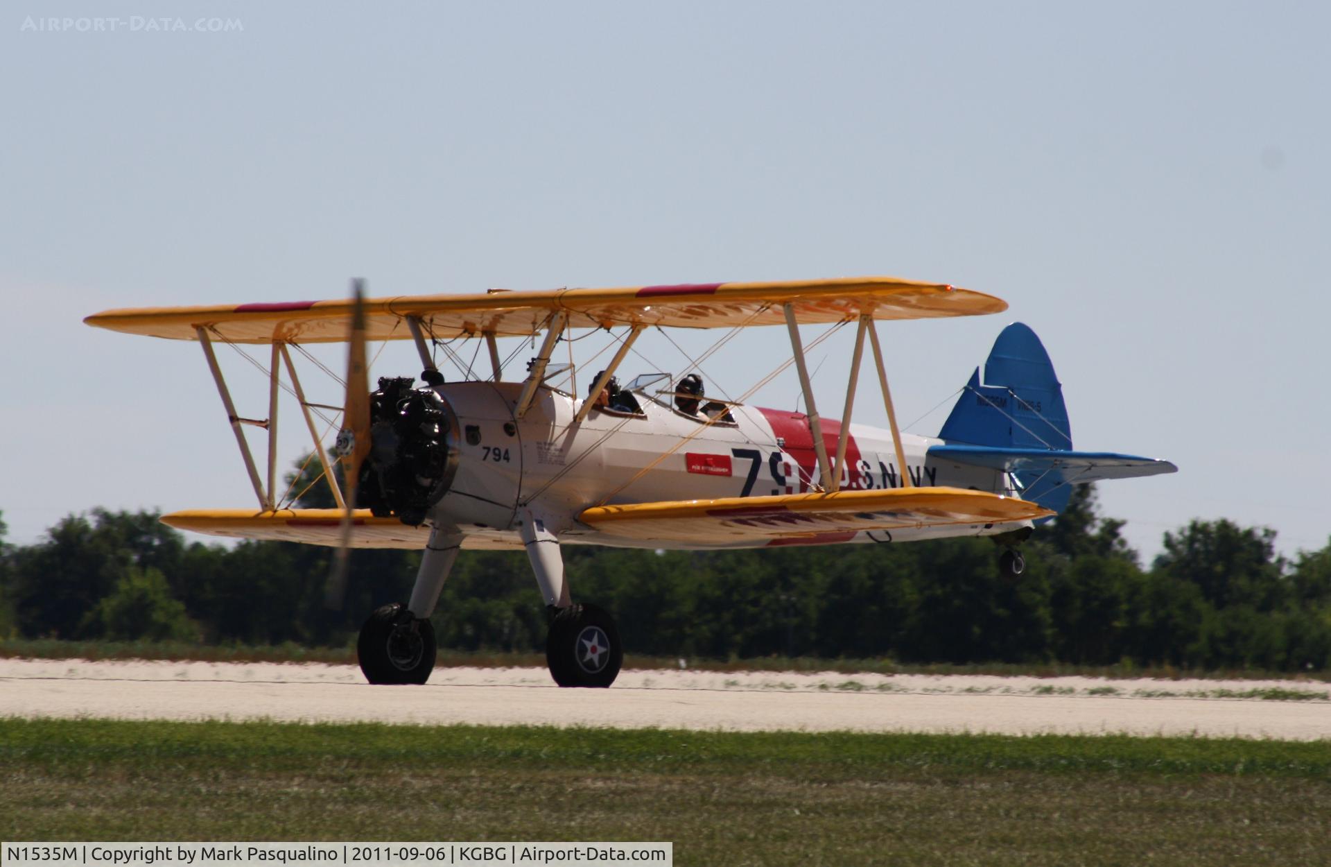 N1535M, 1943 Boeing E75N1 C/N 75-8520, Stearman