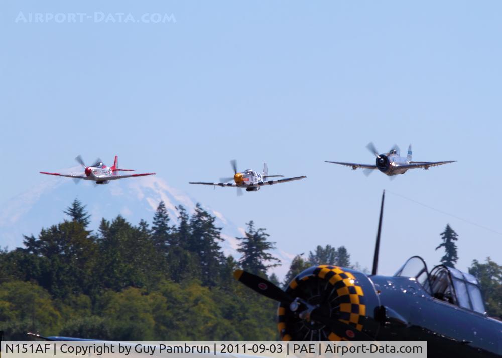 N151AF, 1945 North American P-51D Mustang C/N 45-11525, Historic Flight Foundation Vintage Aircraft Weekend