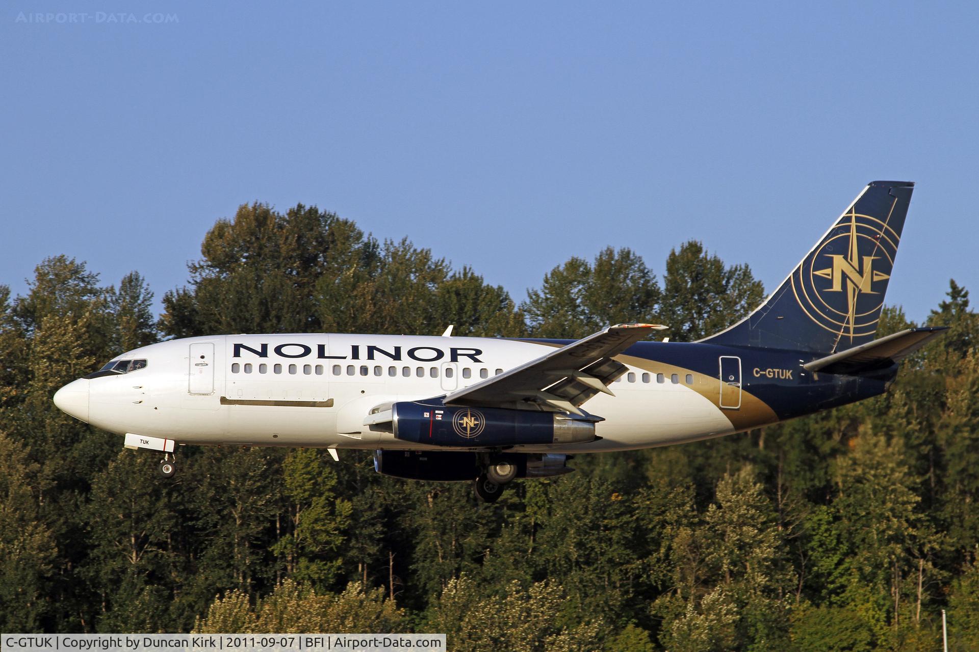 C-GTUK, 1983 Boeing 737-2B6C C/N 23049, Nolonair operates a daily service with B.737-200's or CV-580's. Either is welcomed!!!