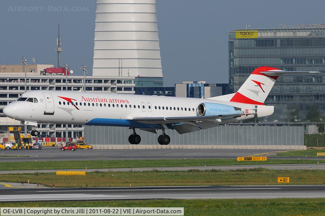 OE-LVB, 1994 Fokker 100 (F-28-0100) C/N 11502, Austrian arrows