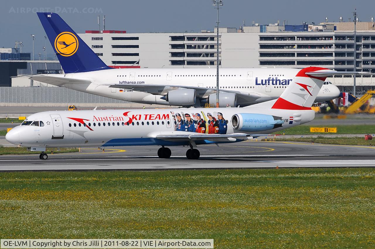 OE-LVM, 1991 Fokker F100 (F-28-0100) C/N 11361, Austrian arrows