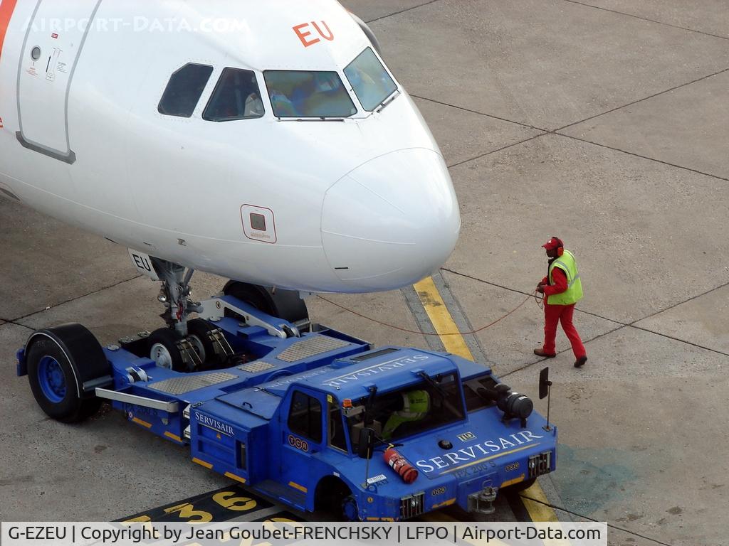 G-EZEU, 2004 Airbus A319-111 C/N 2283, push to Milan