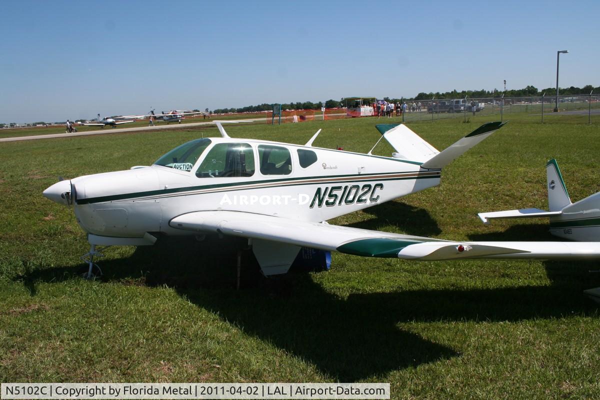 N5102C, 1950 Beech B35 Bonanza C/N D-2383, Beech 35
