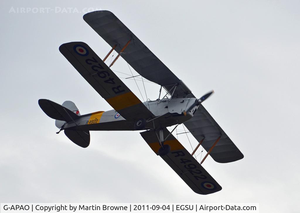 G-APAO, 1940 De Havilland DH-82A Tiger Moth II C/N 82845, SHOT AT DUXFORD ON A VERY DULL DAY