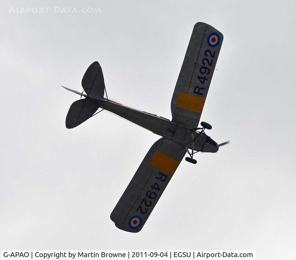 G-APAO, 1940 De Havilland DH-82A Tiger Moth II C/N 82845, SHOT AT DUXFORD ON A VERY DULL DAY