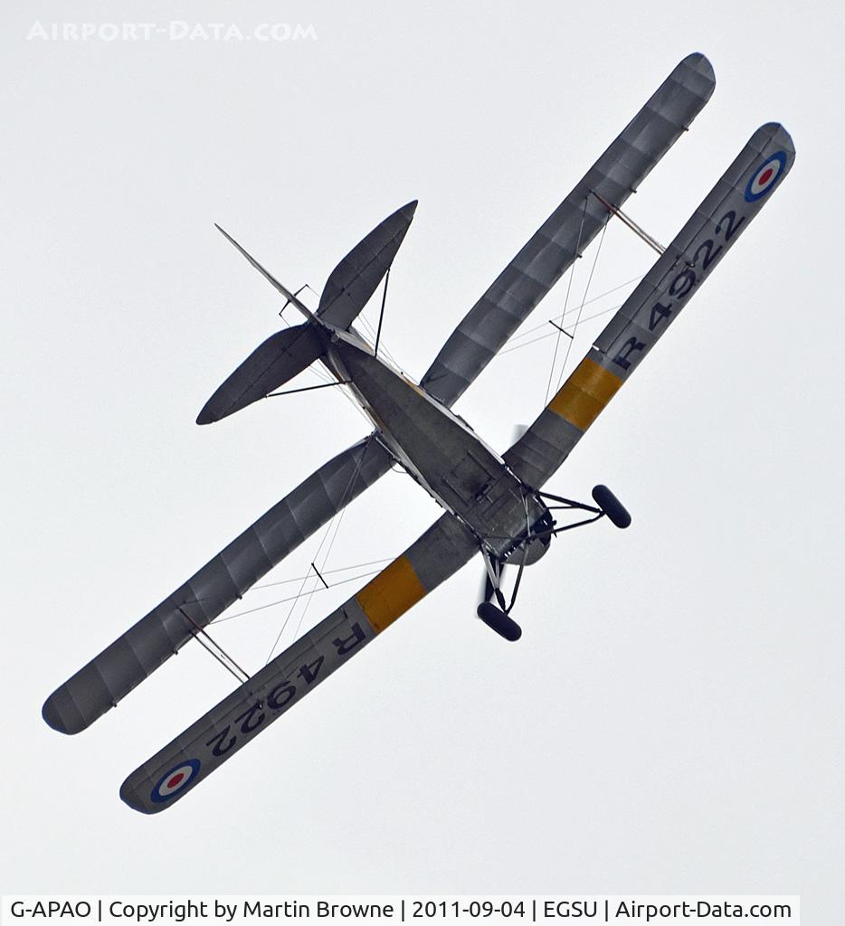 G-APAO, 1940 De Havilland DH-82A Tiger Moth II C/N 82845, SHOT AT DUXFORD ON A VERY DULL DAY