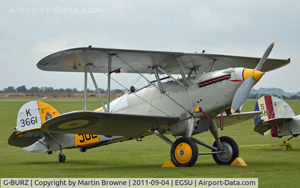 G-BURZ, 1934 Hawker Nimrod II C/N 41H-59890, SHOT AT DUXFORD ON A VERY DULL DAY