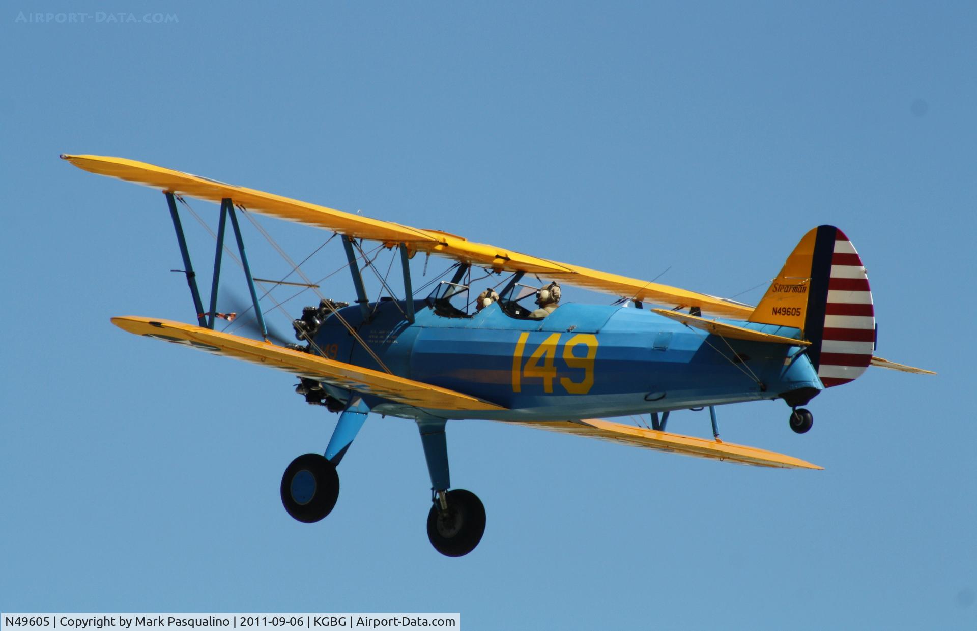 N49605, 1941 Boeing A75N1(PT17) C/N 75-1823, Stearman