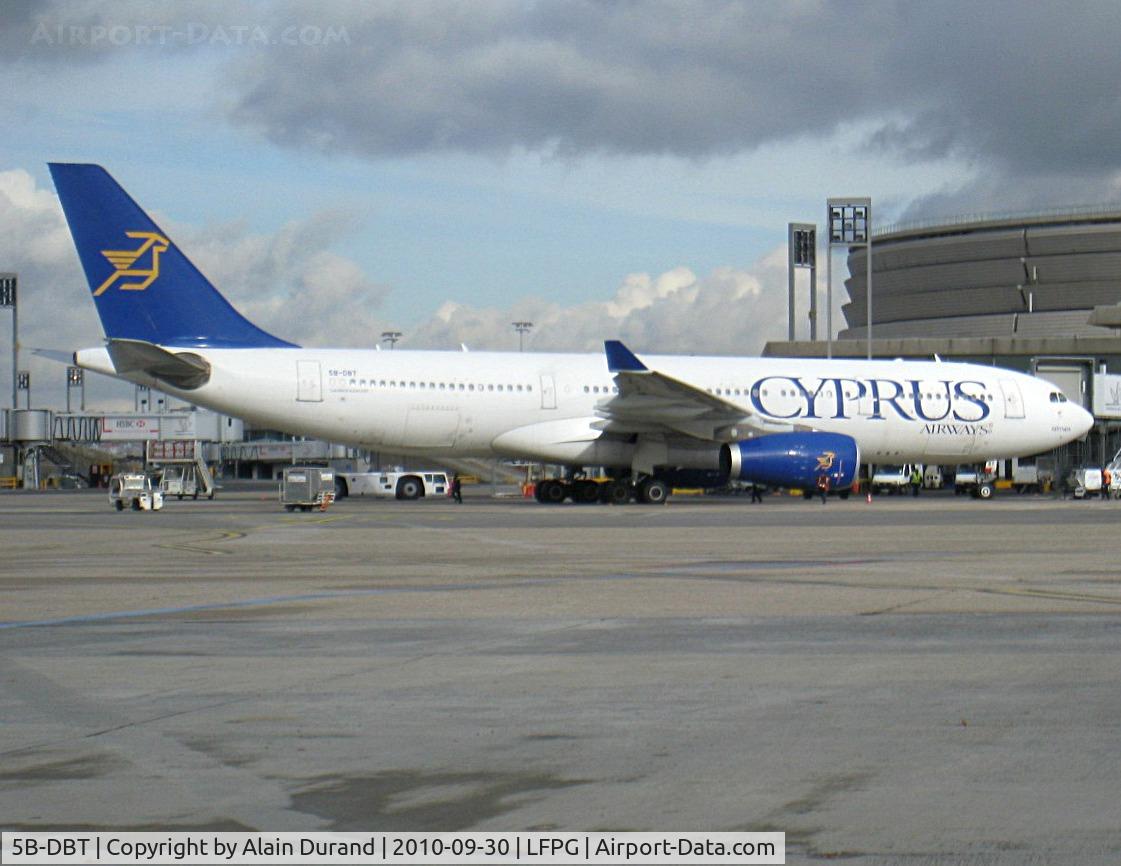 5B-DBT, 2003 Airbus A330-243 C/N 526, Cyprus Airways' other flagship was seconds to dock at Zulu 4 when pictured