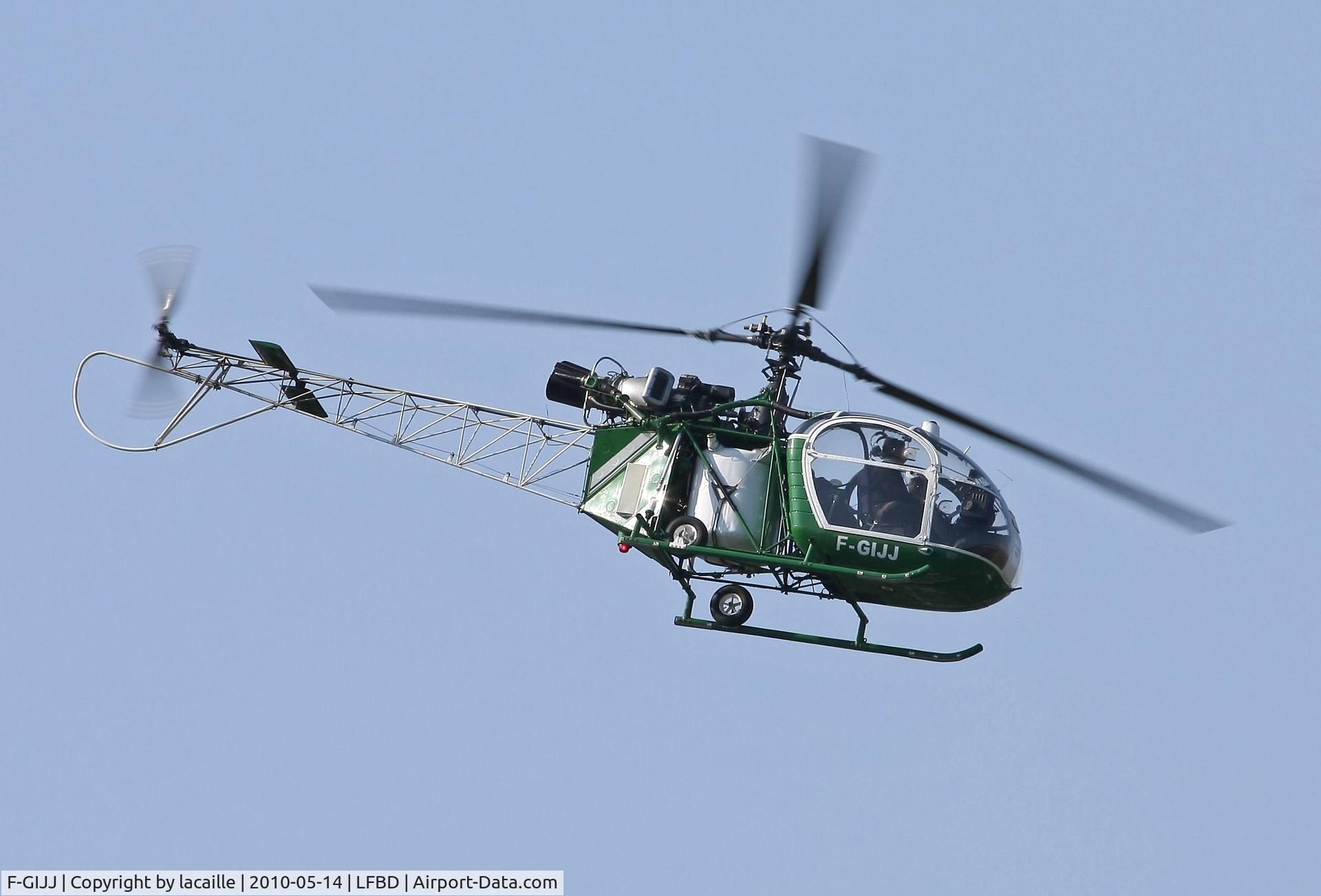 F-GIJJ, Eurocopter SE-313B Alouette II C/N 1019, Approche de Mérignac