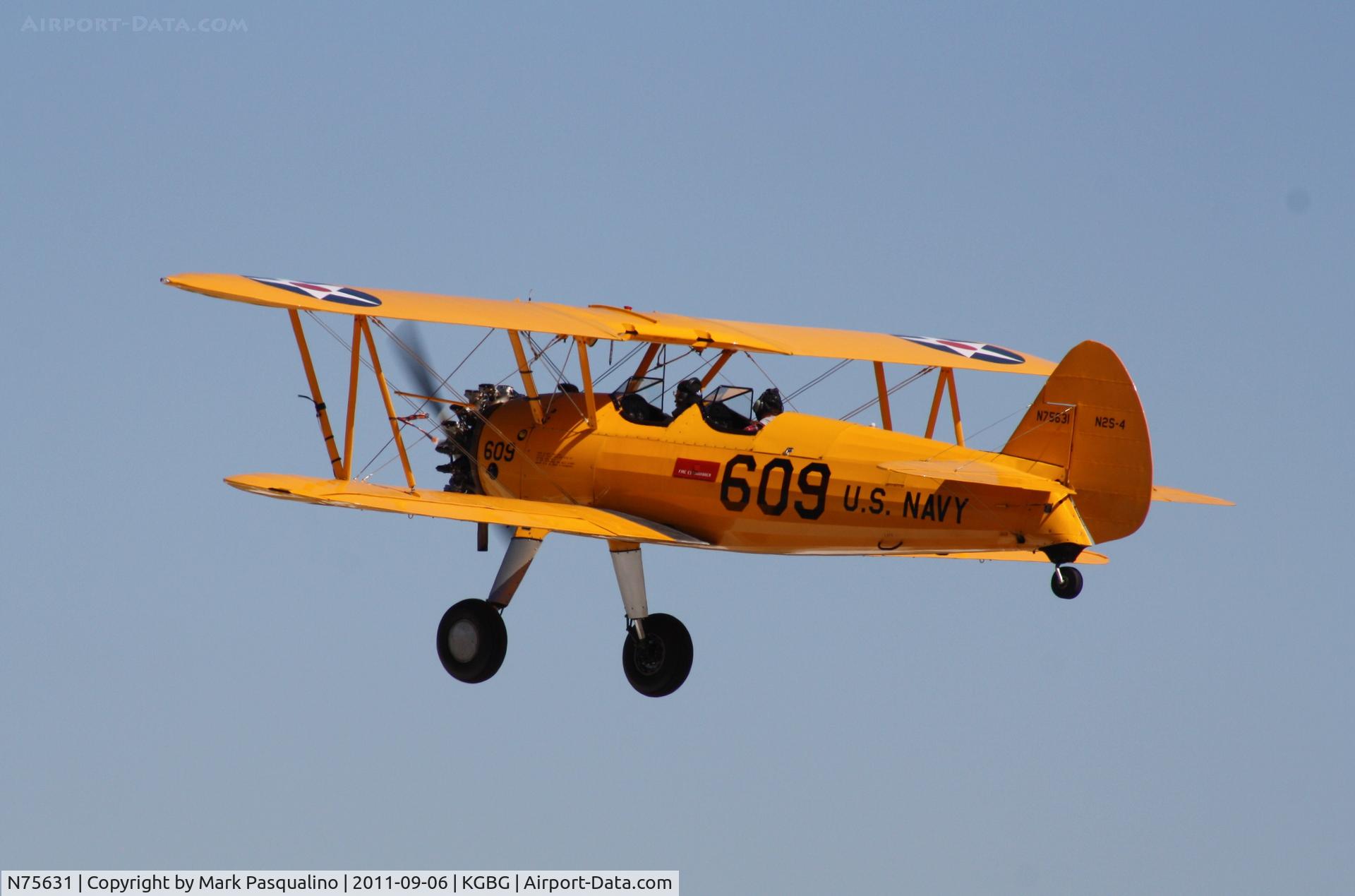 N75631, 1942 Boeing A75N1(PT17) C/N 75-3609, Stearman