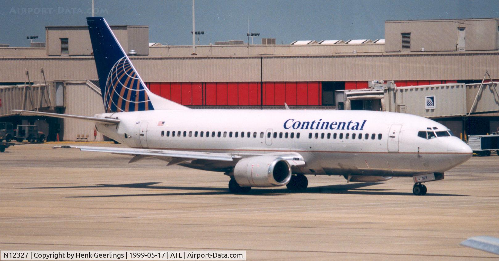N12327, 1986 Boeing 737-3TO C/N 23457, Continental