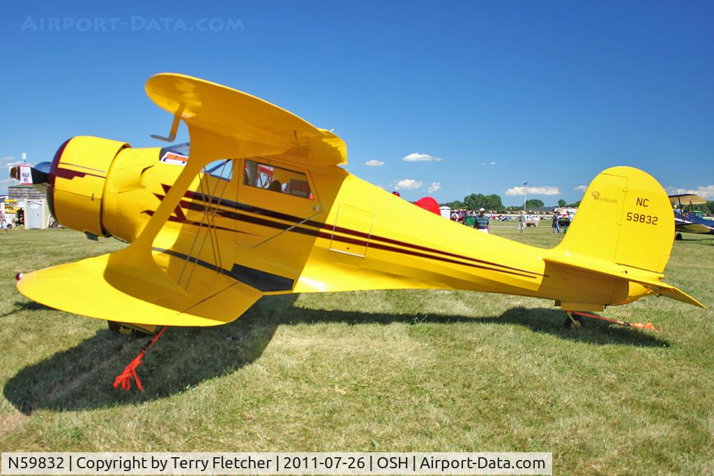 N59832, 1943 Beech D17S Staggerwing C/N 4837, At 2011 Oshkosh