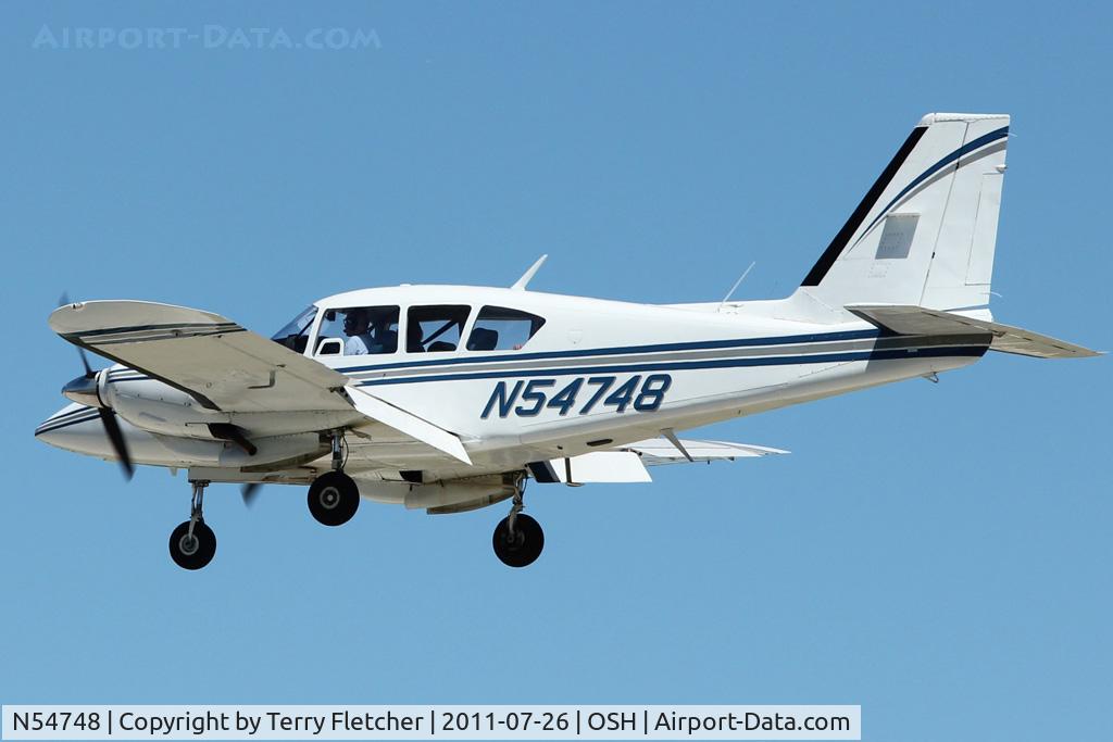 N54748, 1975 Piper PA-23-250 C/N 27-7554062, At 2011 Oshkosh