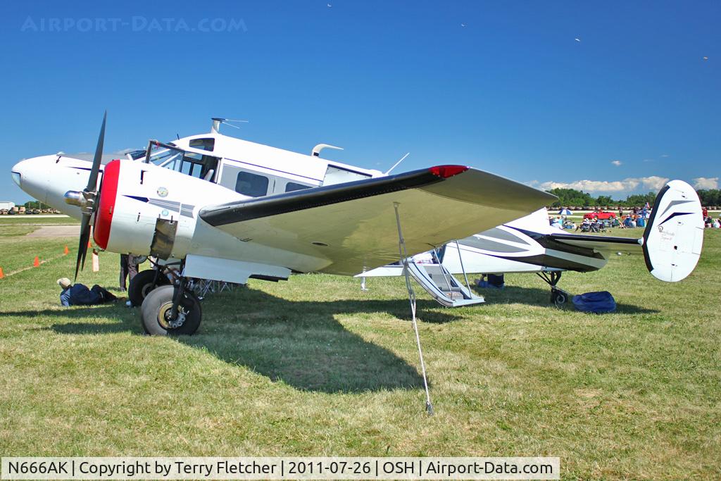 N666AK, 1954 Beech E18S C/N BA-18, At 2011 Oshkosh