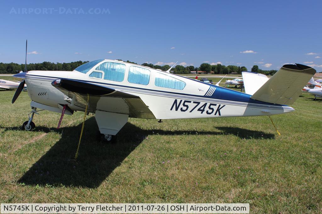 N5745K, 1964 Beech S35 Bonanza C/N D-7555, At 2011 Oshkosh