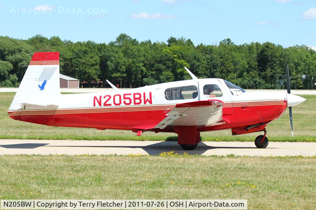 N205BW, Mooney M20J 201 C/N 24-3007, At 2011 Oshkosh