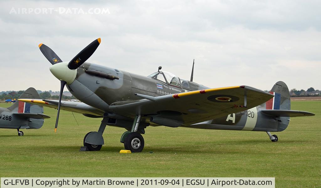 G-LFVB, 1942 Supermarine 349 Spitfire LF.Vb C/N CBAF.2403, SHOT AT DUXFORD ON A VERY DULL DAY