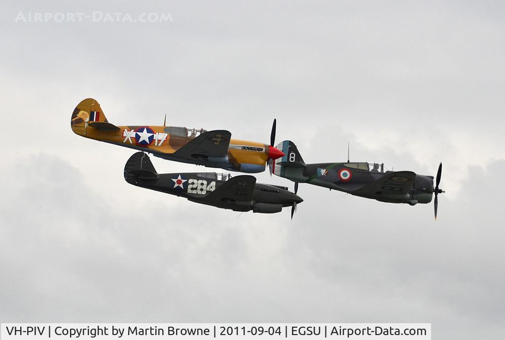 VH-PIV, 1942 Curtiss P-40F Warhawk C/N 19503, SHOT OVER DUXFORD ON A VERY MISERABLE AFTERNOON