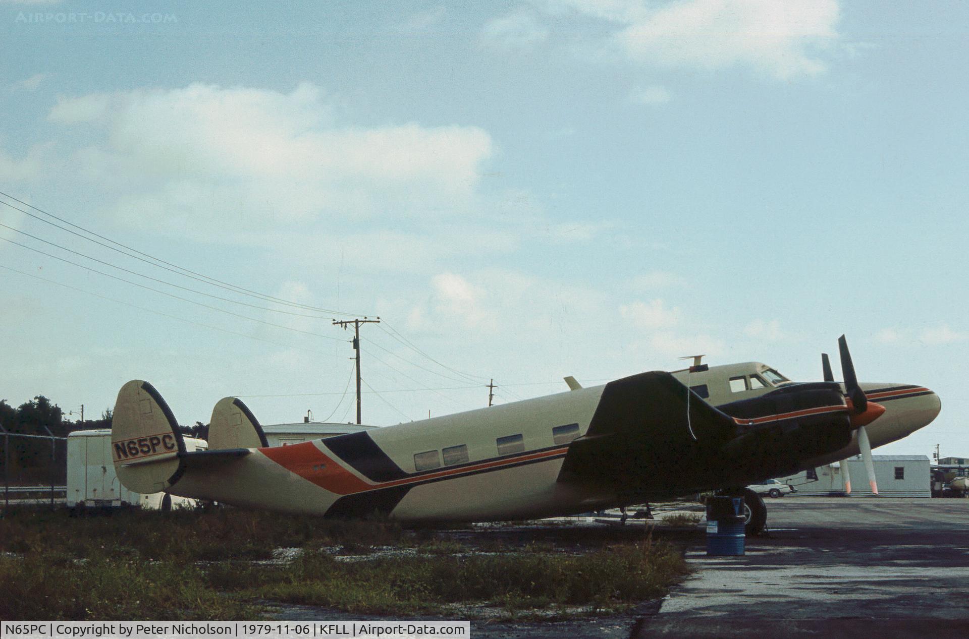 N65PC, 1960 Lockheed PV-1 C/N 5854, PV-1 Ventura ex USN Bu.34964 as seen at Fort Lauderdale in November 1979.