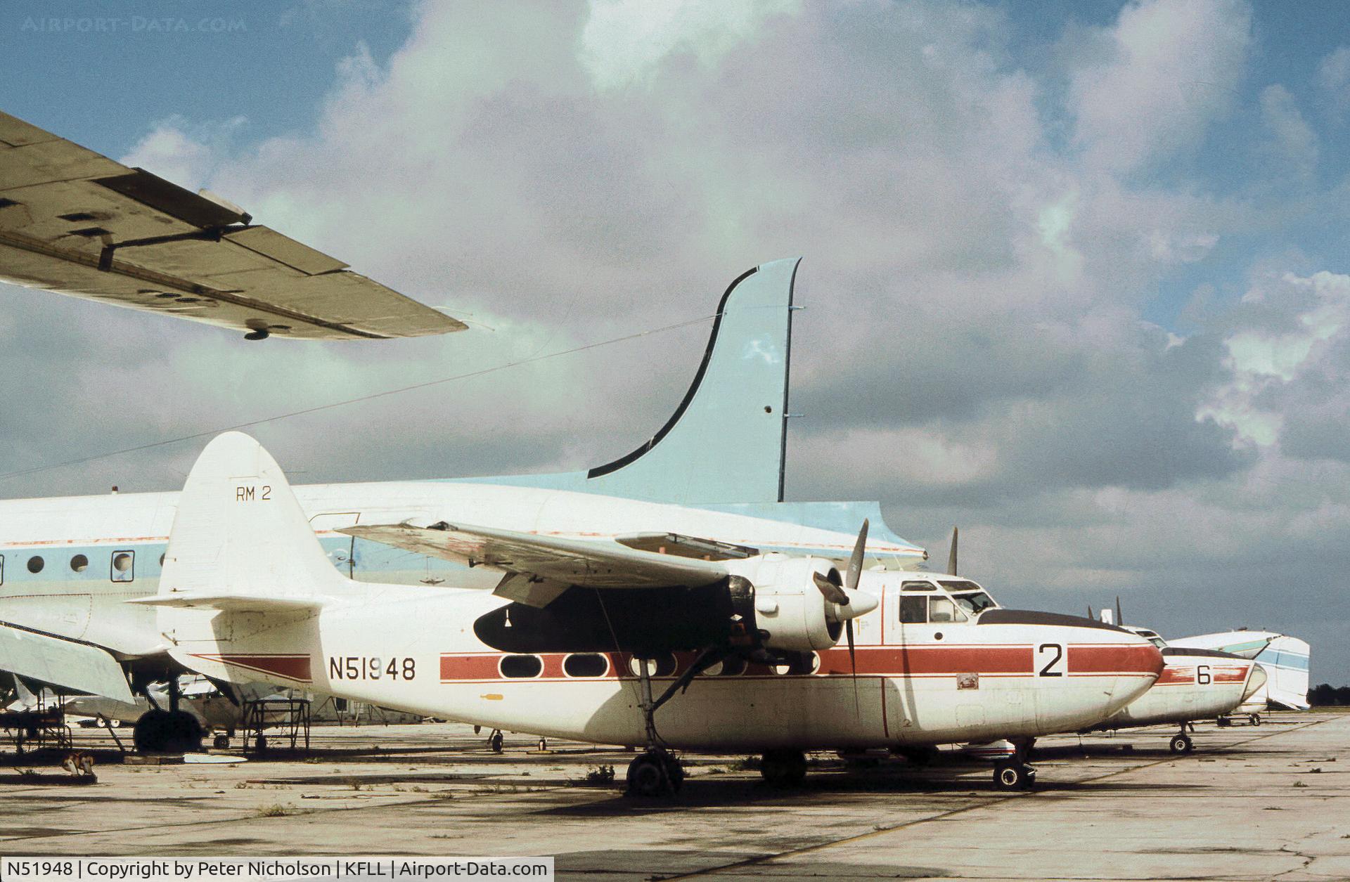 N51948, 1954 Hunting Percival P-66 Pembroke C51 C/N P66-0017, Former Belgian Air Force Pembroke C.51 as seen at Fort Lauderdale in November 1979.