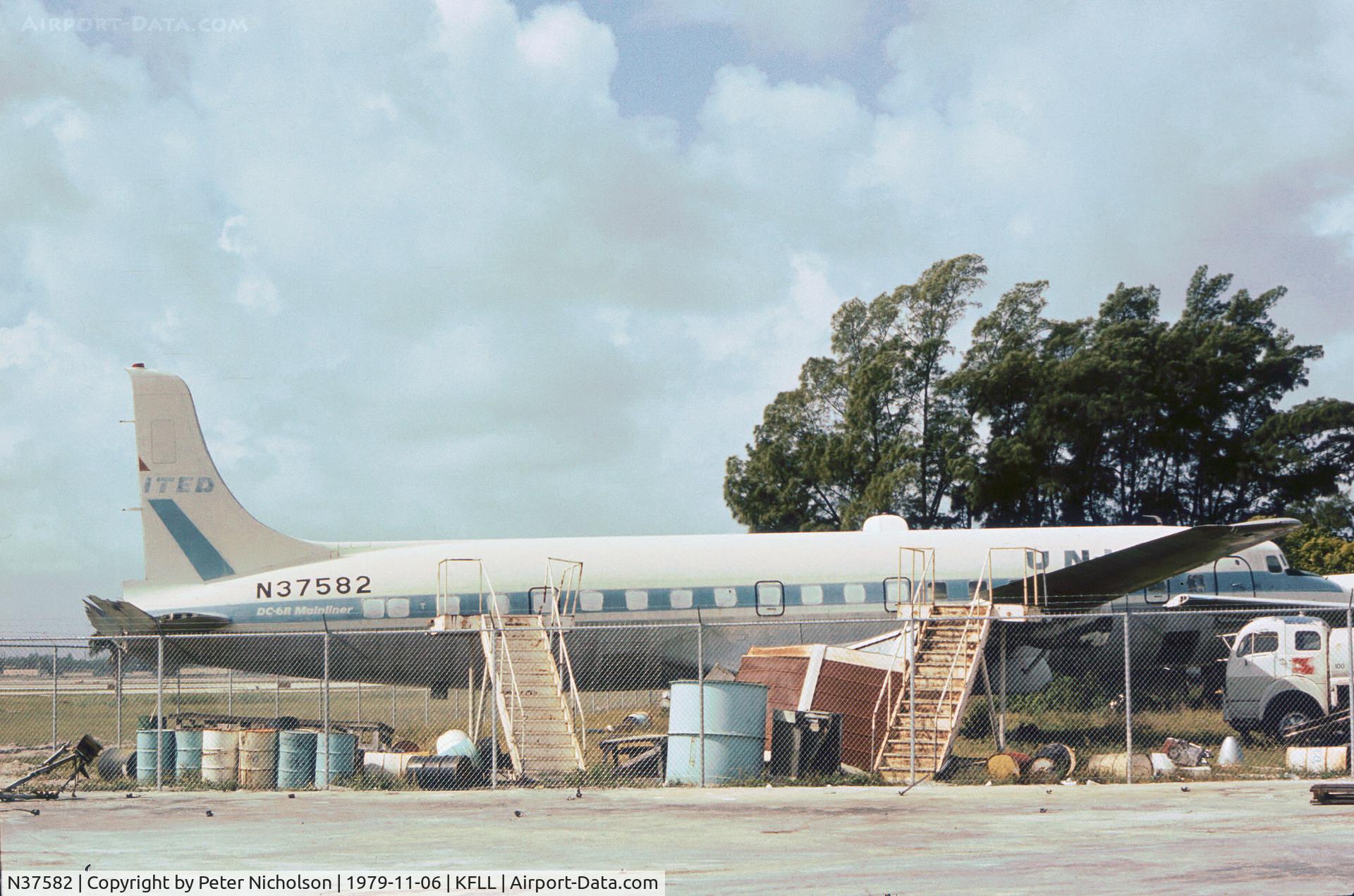 N37582, 1957 Douglas DC-6B C/N 45134, DC-6B as seen at Fort Lauderdale in November 1979.