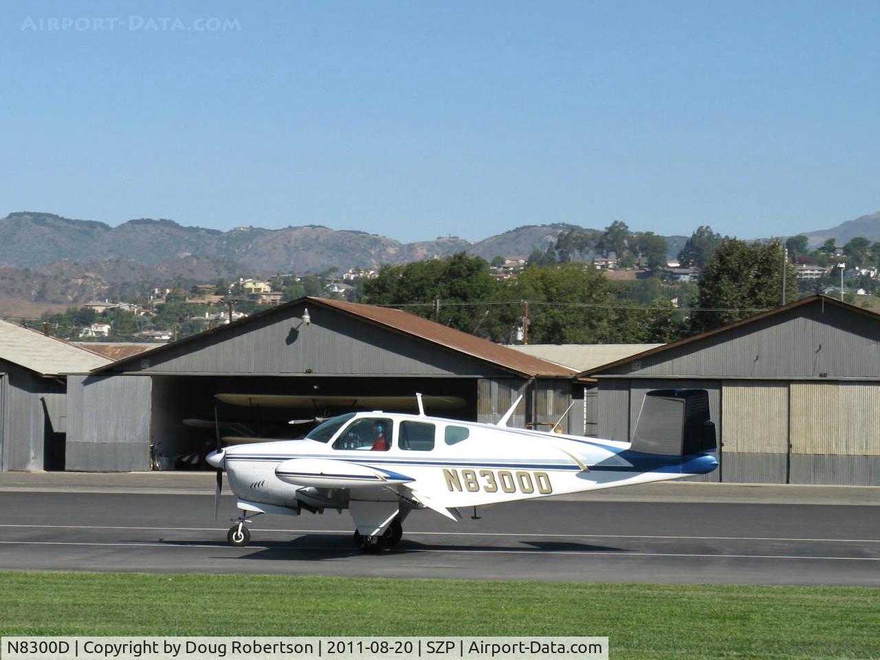 N8300D, 1957 Beech J35 Bonanza C/N D-5394, 1957 Beech J35 BONANZA, Continental FSO-526 270 Hp 6 cylinder upgrade by STC, landing roll Rwy 22