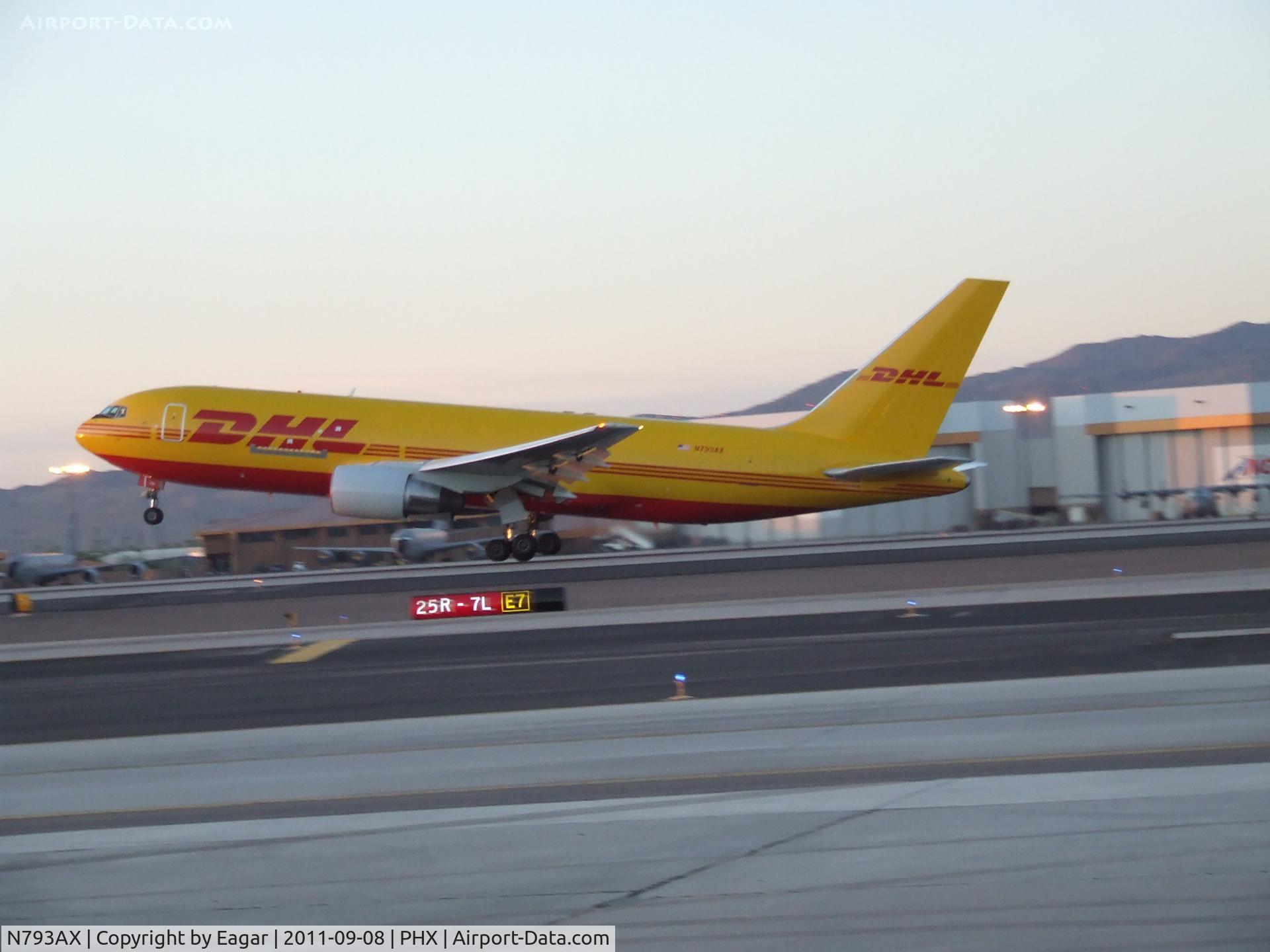 N793AX, 1986 Boeing 767-281 C/N 23143, DHL early flight