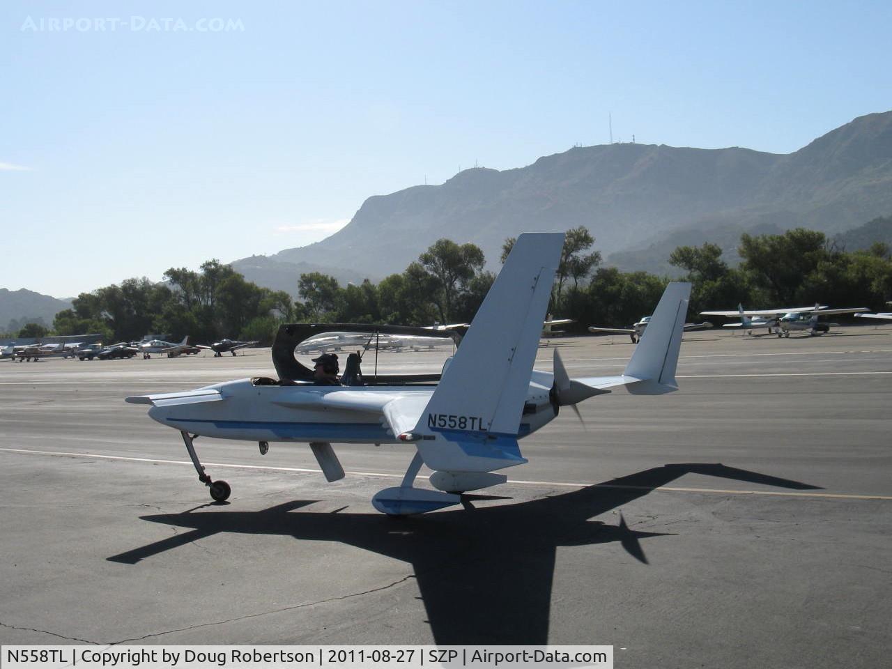 N558TL, 1989 Rutan Long-EZ C/N 1838L, 1989 Lally LONG EZ, Lycoming O-320 pusher, taxi