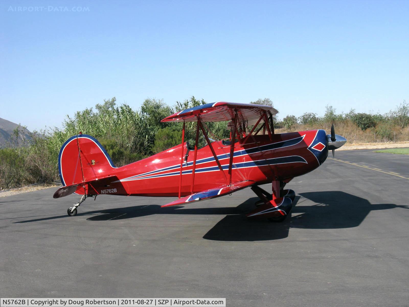 N5762B, 1980 Great Lakes 2T-1A-2 Sport Trainer C/N 0833, 1980 Great Lakes 2T-1A-2 SPORT TRAINER, Lycoming AEIO-360-B1FG 180 Hp