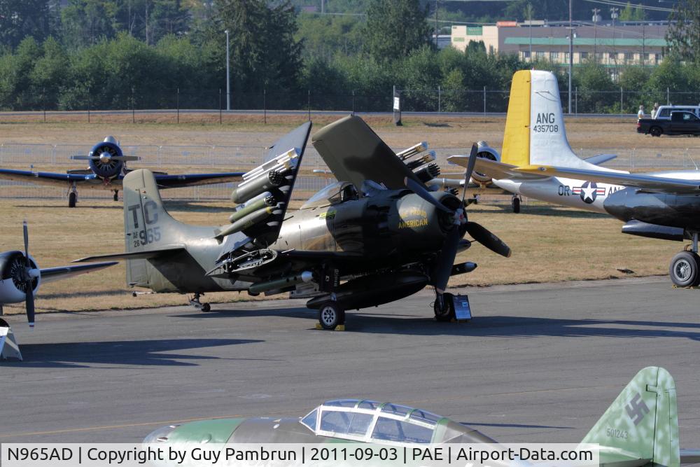 N965AD, 1952 Douglas A-1D Skyraider (AD-4NA) C/N 7765, Historic Flight Foundation Vintage Aircraft Weekend