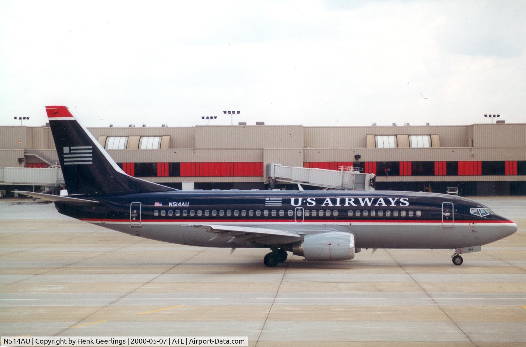N514AU, 1987 Boeing 737-3B7 C/N 23700, U.S.Airways