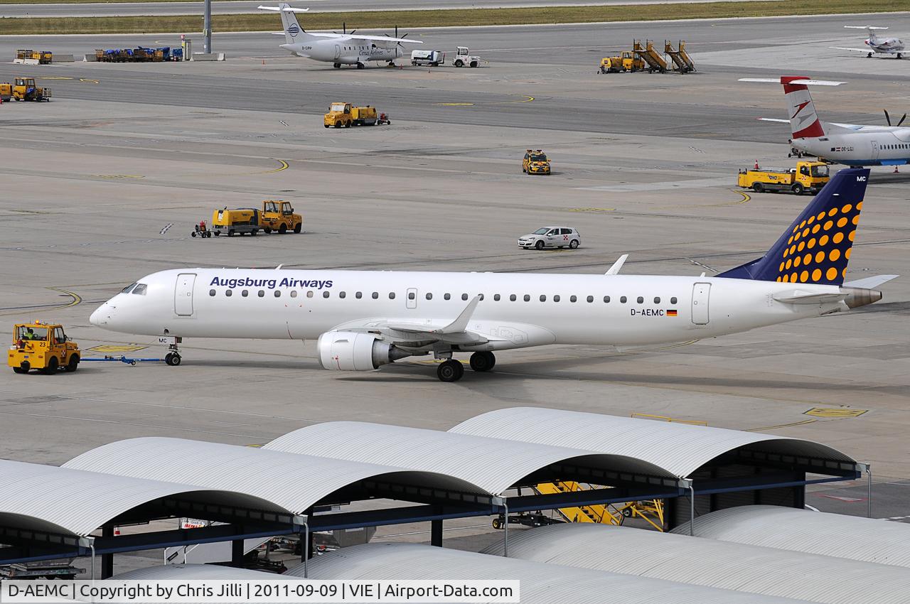 D-AEMC, 2009 Embraer 195LR (ERJ-190-200LR) C/N 19000300, Augsburg Airways