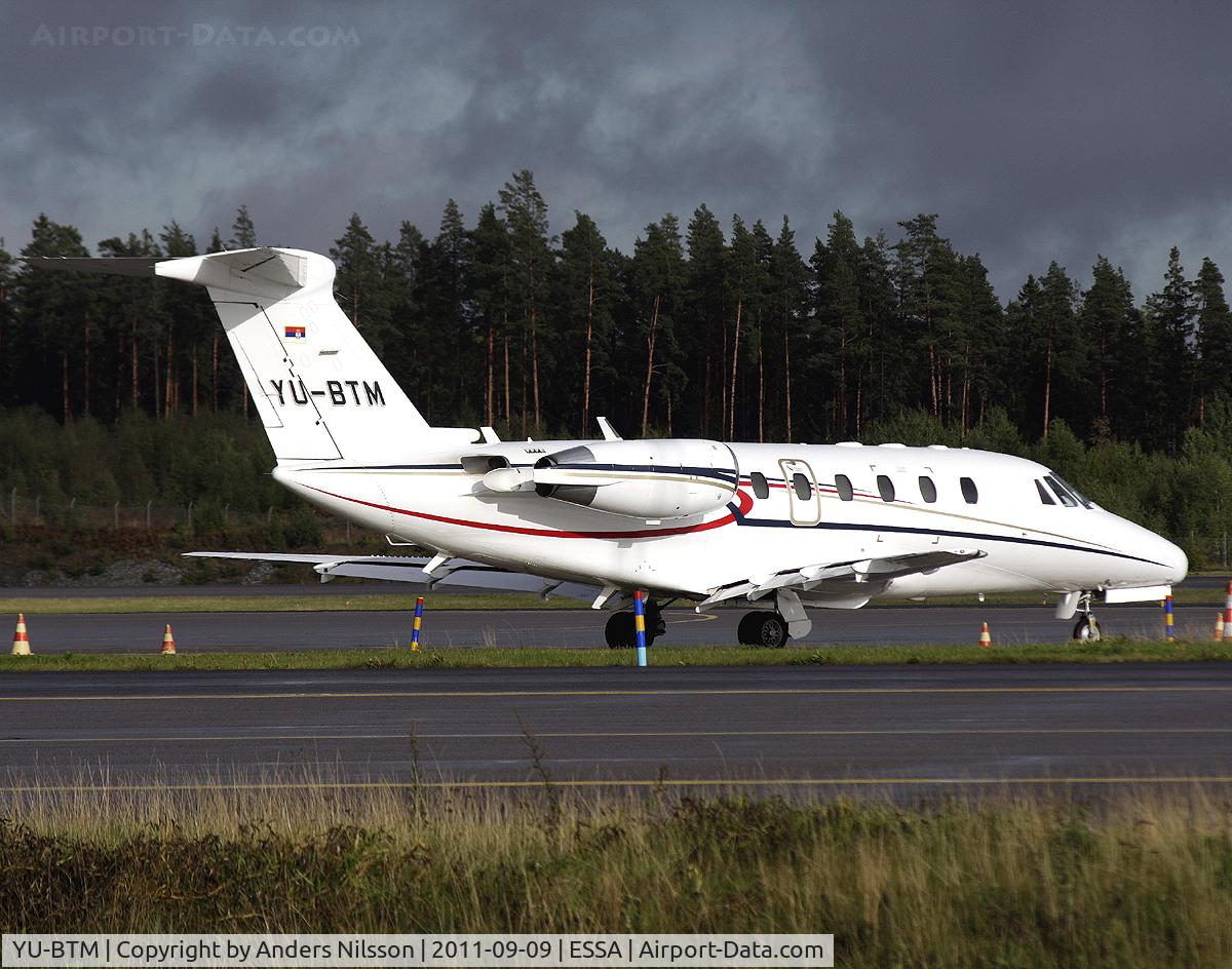 YU-BTM, 1997 Cessna 650 Citation VII C/N 650-7080, Parked at ramp M.