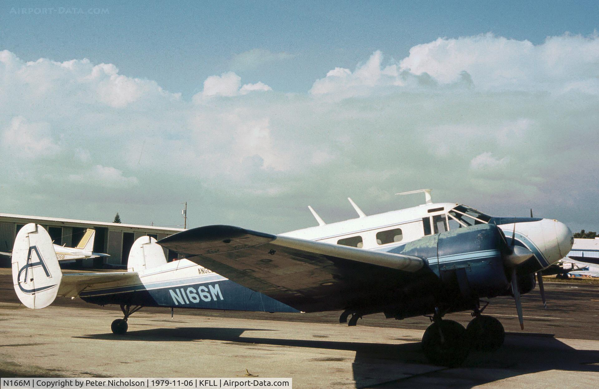N166M, 1951 Beech C-45G Expeditor C/N AF-426, Beech C-45G as seen at Fort Lauderdale in November 1979.