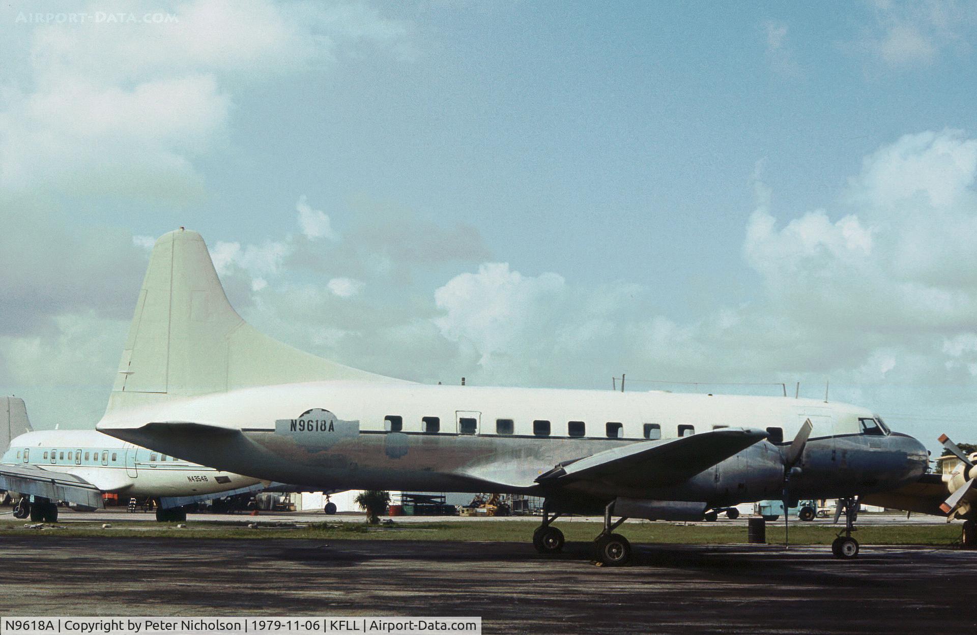 N9618A, 1951 Convair 240-27 C/N 271, Former Convair VT-29B 51-5140 as seen at Fort Lauderdale in November 1979.