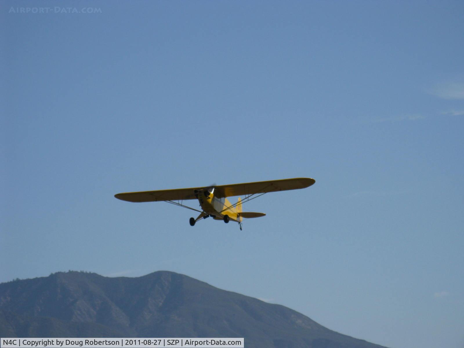 N4C, 1947 Piper J3C-65 Cub Cub C/N 22804, 1947 Piper J3C-65 CUB, Continental A&C65 65 Hp, takeoff climb Rwy 22