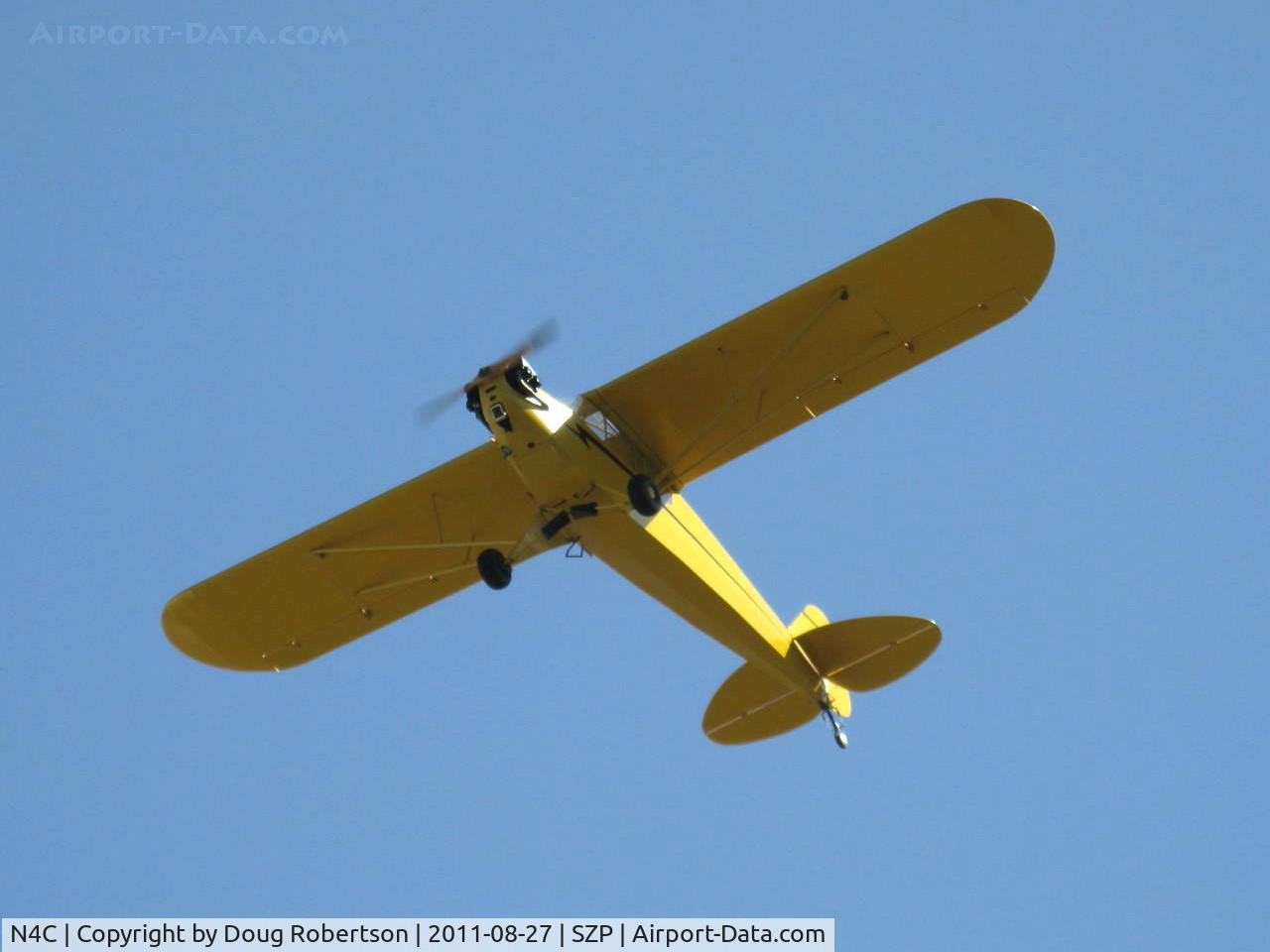 N4C, 1947 Piper J3C-65 Cub Cub C/N 22804, 1947 Piper J3C-65 CUB, Continental A&C65 65 Hp, takeoff climb Rwy 22