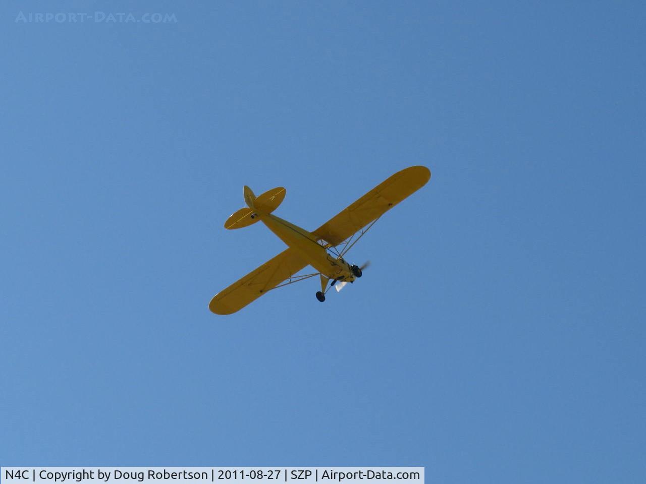 N4C, 1947 Piper J3C-65 Cub Cub C/N 22804, 1947 Piper J3C-65 CUB, Continental A&C65 65 Hp, takeoff climb Rwy 22