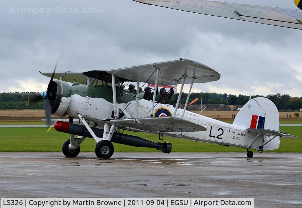 LS326, 1943 Fairey Swordfish Mk.II C/N Not found LS326, A DULL AND RAINY DAY AT DUXFORD