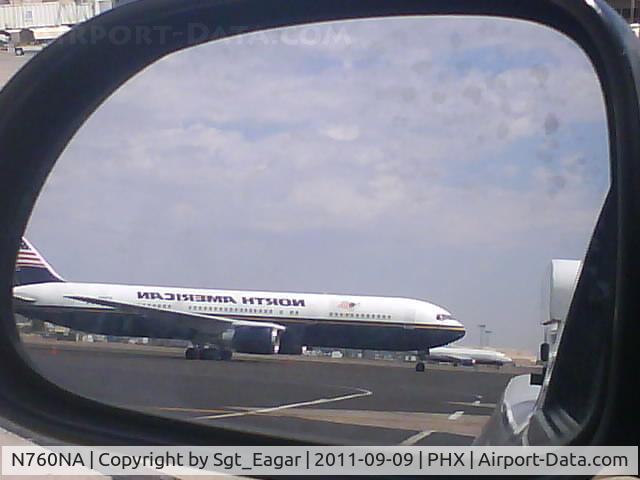 N760NA, 1993 Boeing 767-39H C/N 26257, Objects in mirror are bigger than they appear