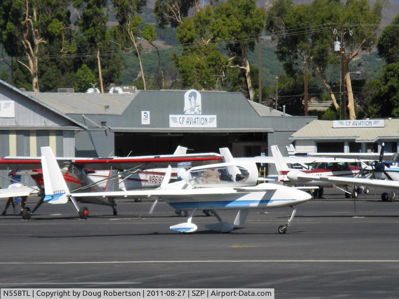 N558TL, 1989 Rutan Long-EZ C/N 1838L, 1989 Lally LONG EZ, Lycoming O-320 pusher, taxi
