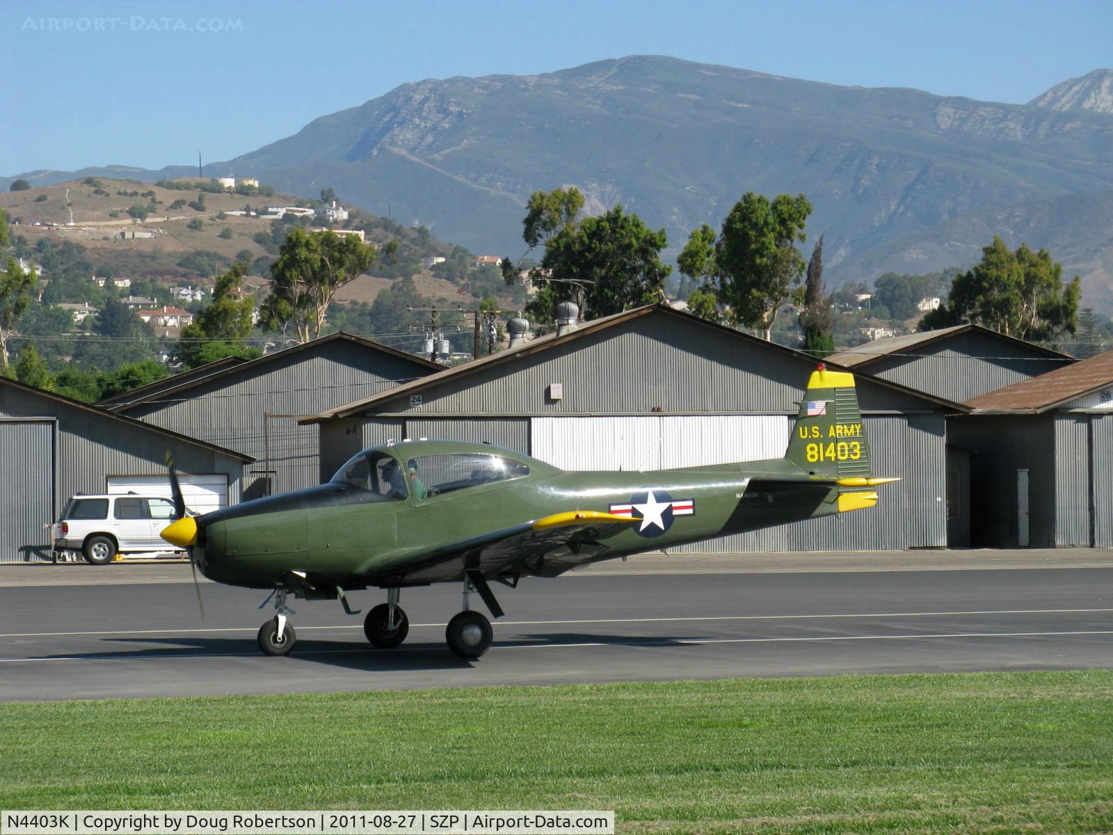 N4403K, 1948 Ryan Navion C/N NAV-4-1403, 1948 Ryan NAVION as L-17B, Continental E-185 (owner states 225 Hp upgrade), landing roll Rwy 22