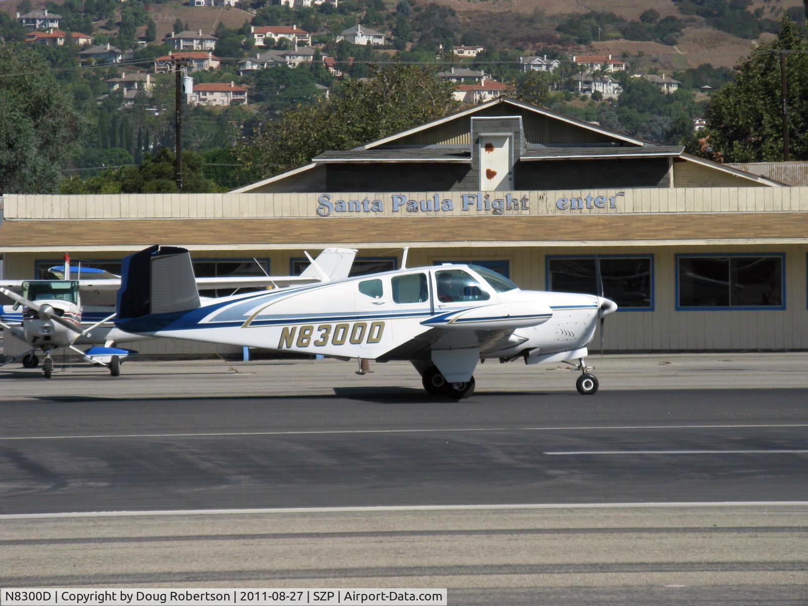 N8300D, 1957 Beech J35 Bonanza C/N D-5394, 1957 Beech J35 BONANZA, Continental FSO-526 270 Hp 6 cylinder upgrade by STC, taxi to Rwy 22