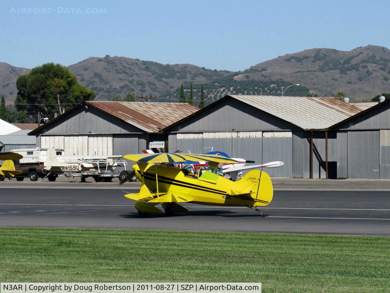 N3AR, 1974 Pitts S-1S Special C/N 10, 1974 Russell PITTS SPECIAL S-1S, Lycoming O&VO-360 180 Hp, landing roll Rwy 22