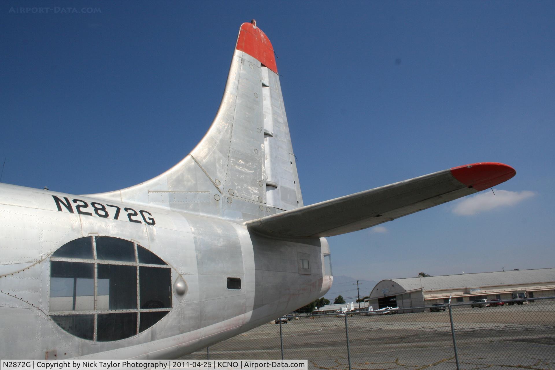 N2872G, 1945 Consolidated Vultee PB4Y-2 C/N 66300, Tail view of Tanker 124
