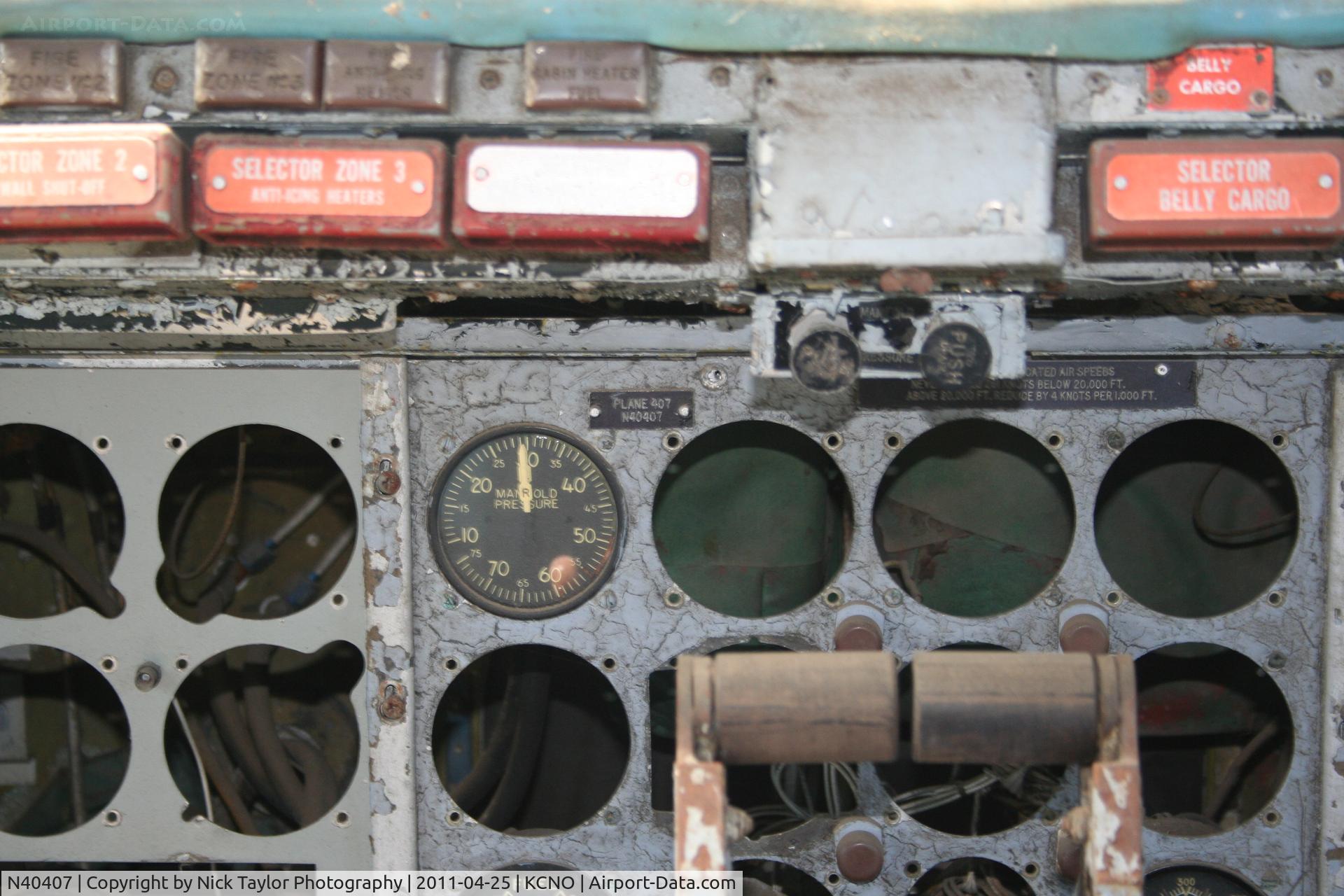 N40407, 1951 Martin 404 C/N 14107, Upclose shot of the panel