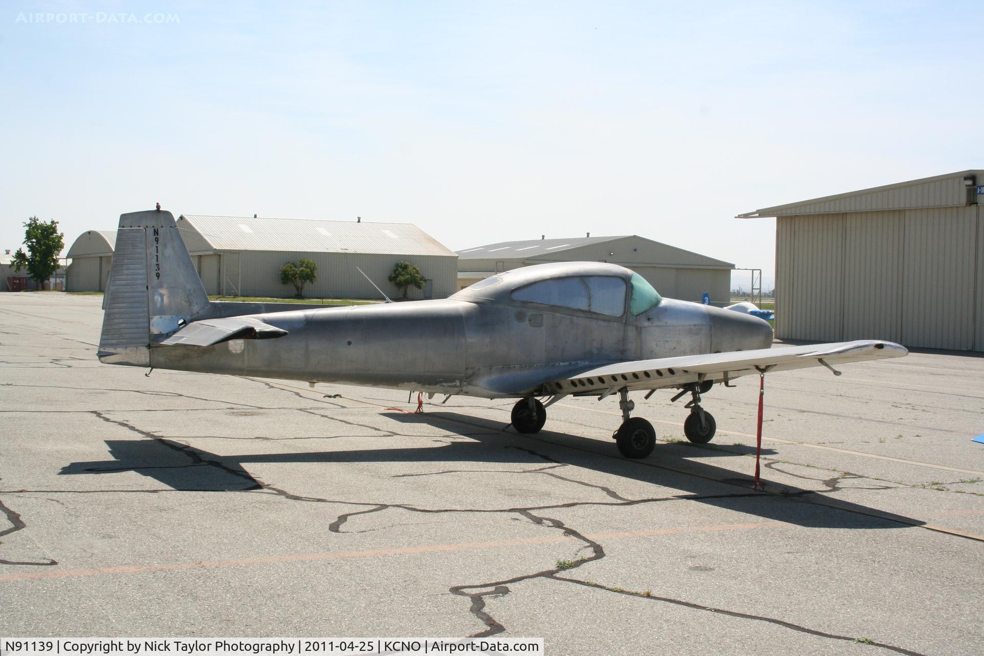 N91139, 1946 North American Navion (NA-145) C/N NAV-4-32, Old Navion sitting at Chino