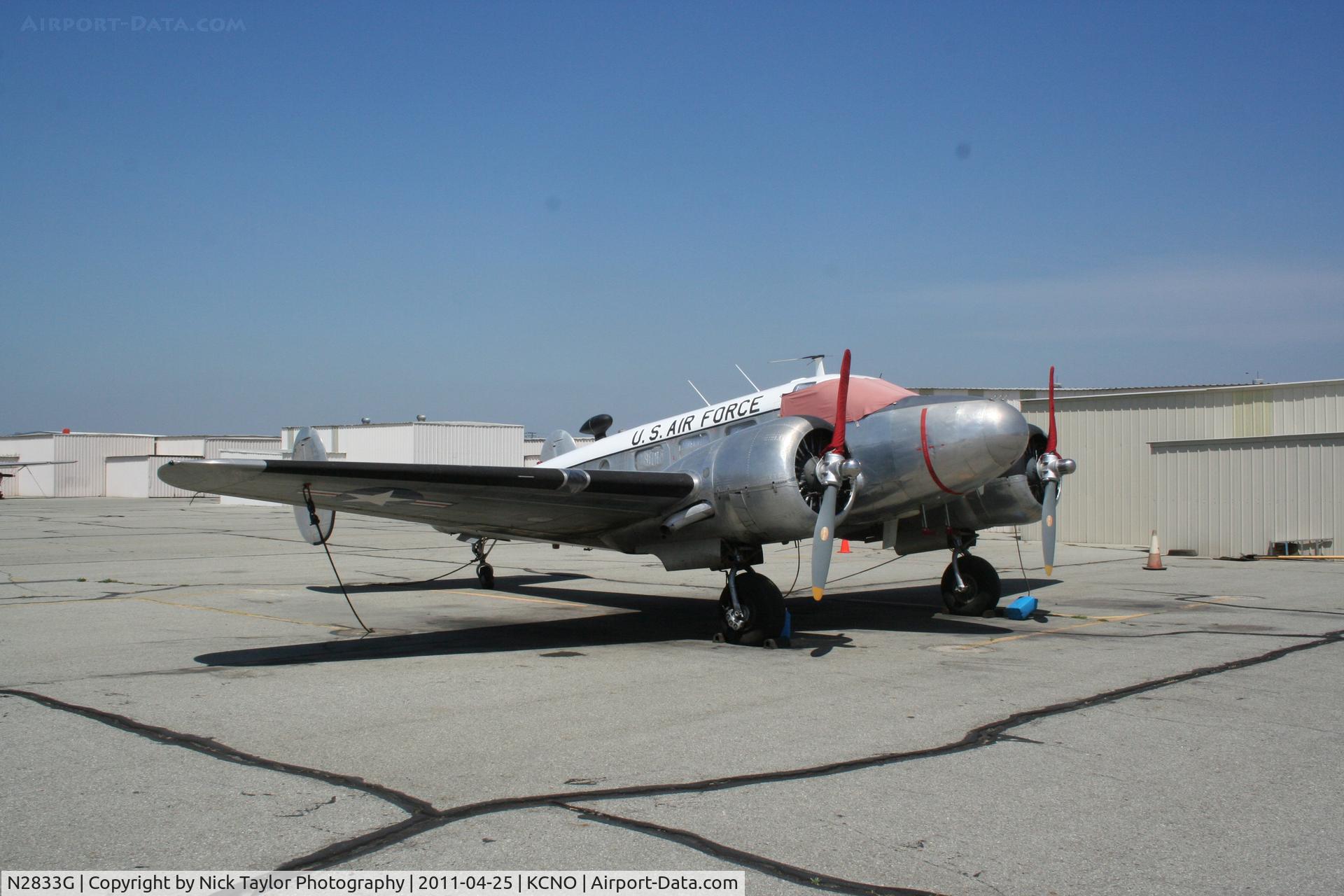 N2833G, 1951 Beech C-45H Expeditor C/N AF-159, Parked at Chino